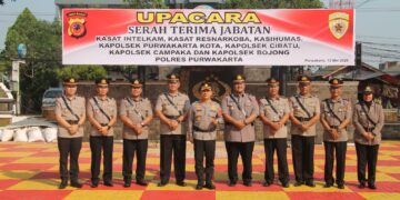 Polres Purwakarta Gelar Serah Terima Jabatan Sejumlah Pejabat Utama & Kapolsek
